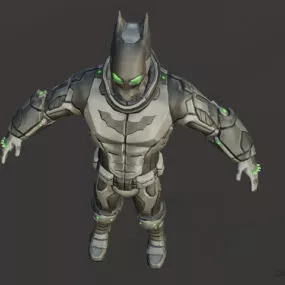 Batman Suit, Comic Hero Character 3d model