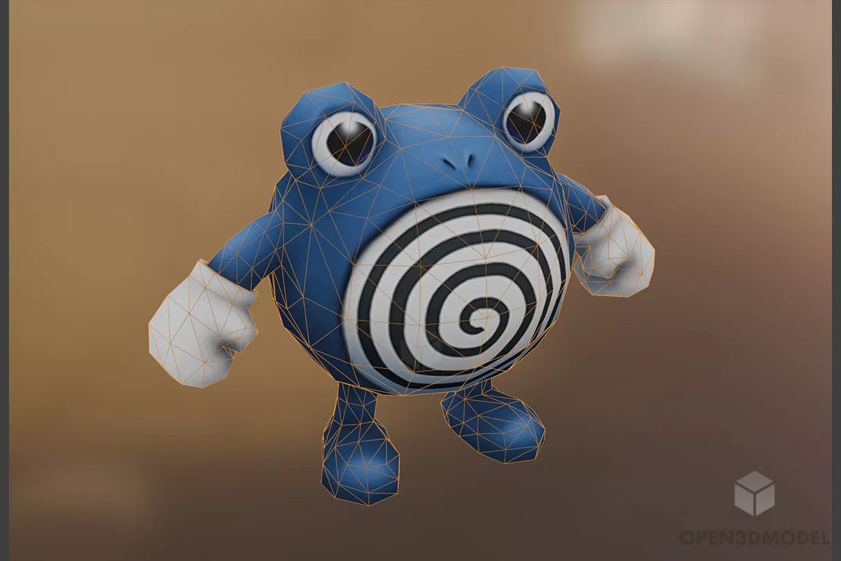 Poliwhirl Stuffed Toy 3d model 2