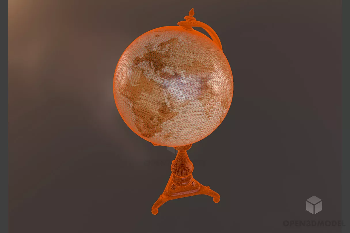 School Globe Earth Free 3d Model - .Blend, .C4d, .Dae, .Fbx, .Max ...