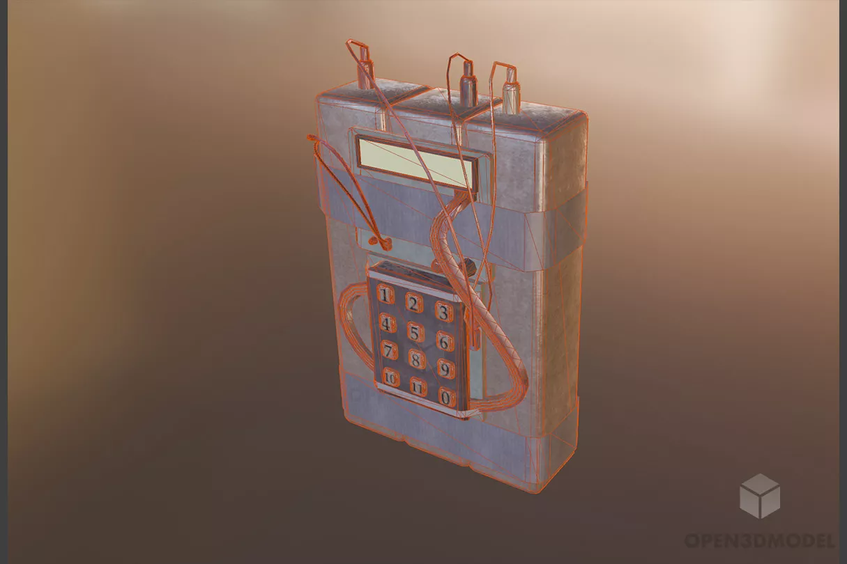 Simple C4 Explode Weapon 3d model 2