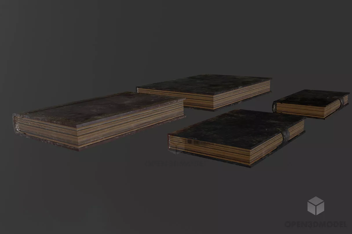 Old Vintage Book Free 3d Model - .Blend, .C4d, .Dae, .Fbx, .Max ...