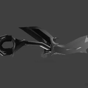 Lowpoly Sword, Cartoon Weapon 3d model