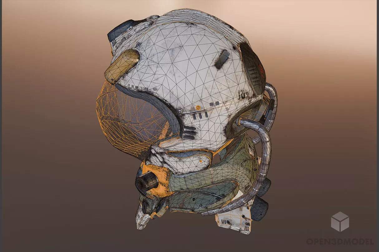 Scifi Alien Helmet Free 3d Model - .Blend, .C4d, .Dae, .Fbx, .Obj ...