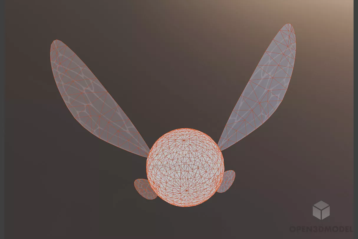 Fairy Wing Character 3d model 2