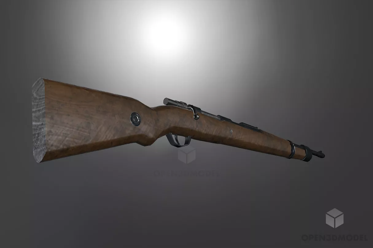 Gun Weapon With Bullet 3d model
