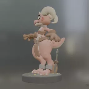Cartoon Baby Dinosaur 3d model
