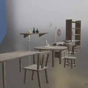 Household Furniture Gaming Assets 3d model