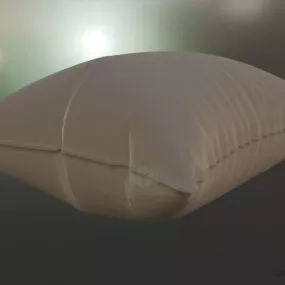 Bed Pillow White Color 3d model