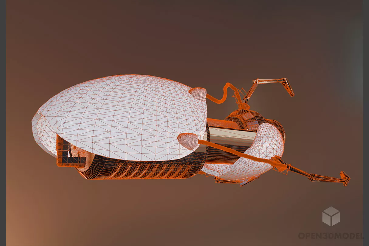 Portal Futuristic Gun 3d model 2