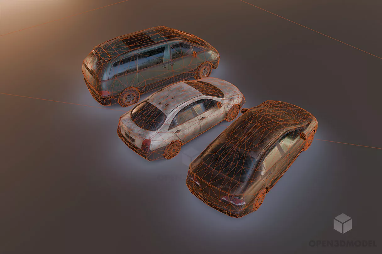 Abandoned Rustic Car Free 3d Model - .blend, .c4d, .dae, .fbx, .max 