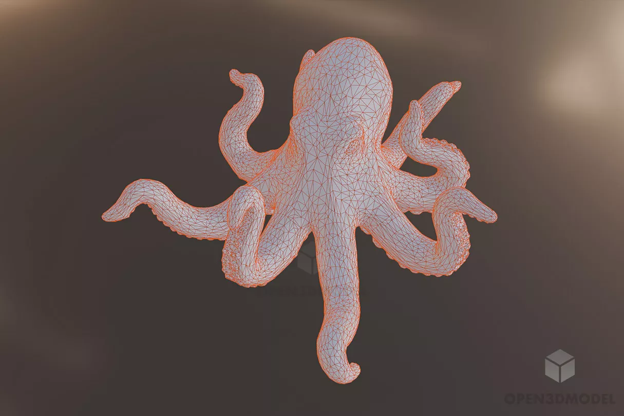 Octopus Base Mesh Free 3d Model - .Blend, .C4d, .Dae, .Fbx, .Obj ...