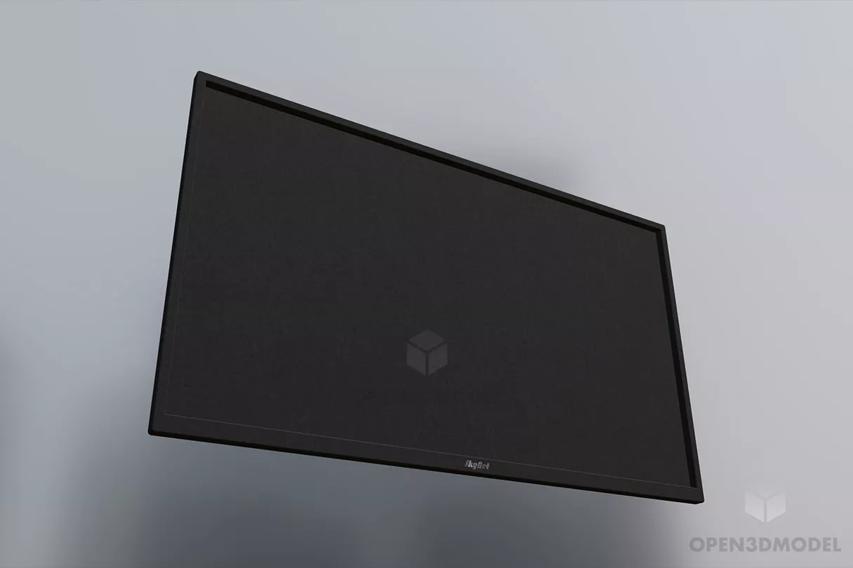 Flat Television Wall Mounted Free 3d Model - .C4d, .Dae, .Fbx, .Obj ...