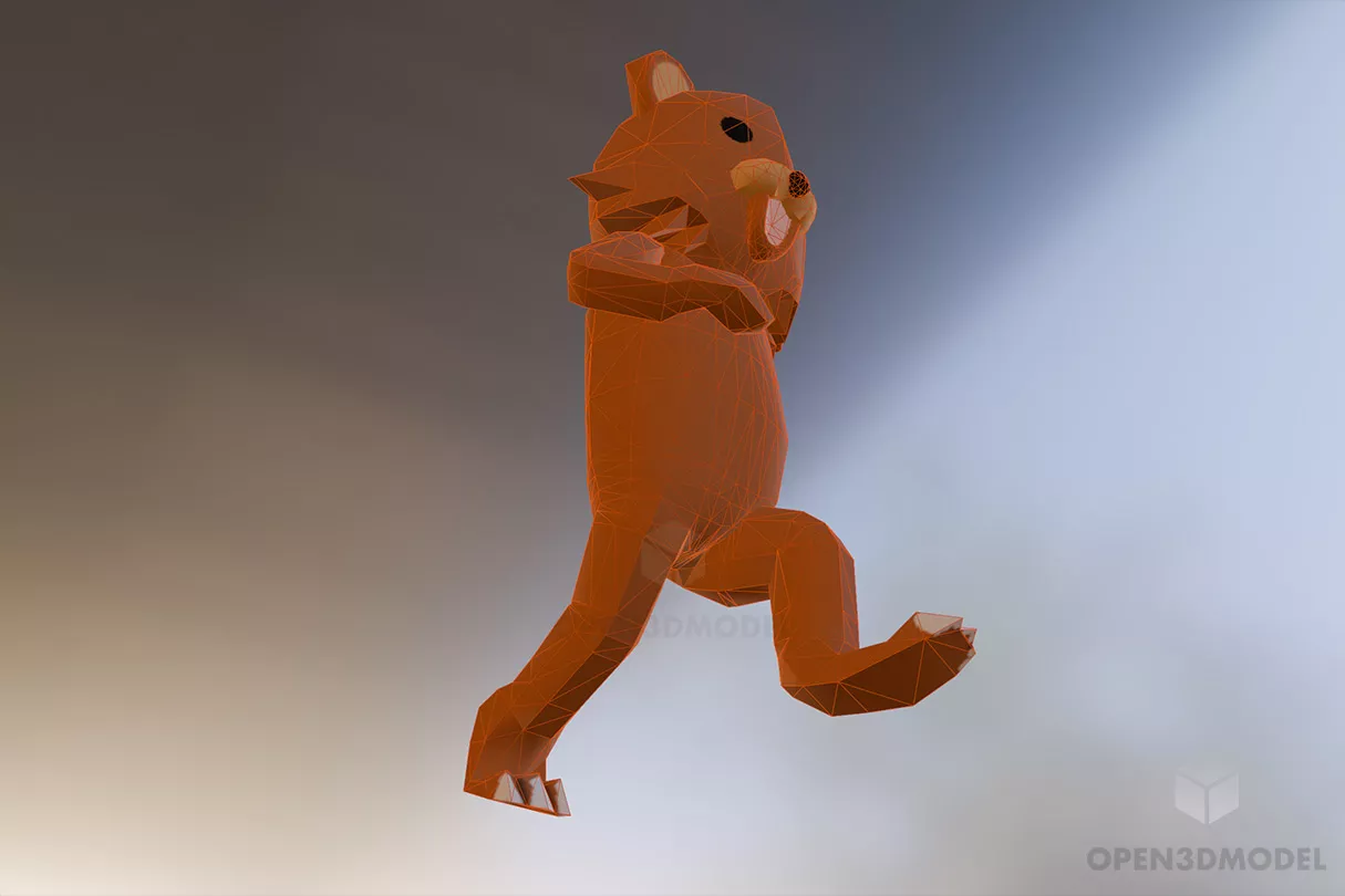 Pedobear Stuffed Toy 3d model 2