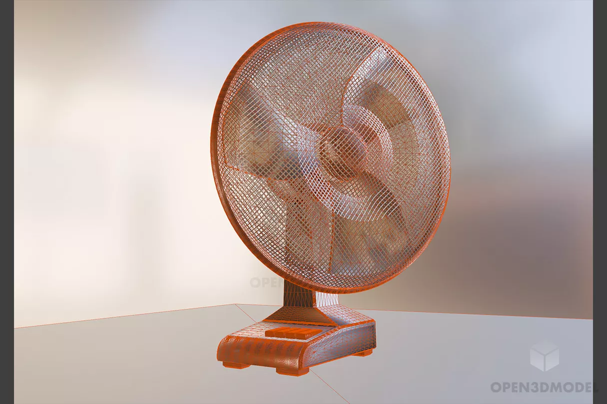 Vintage Japanese Electric Fan Free 3d Model - .Blend, .C4d, .Dae, .Fbx ...