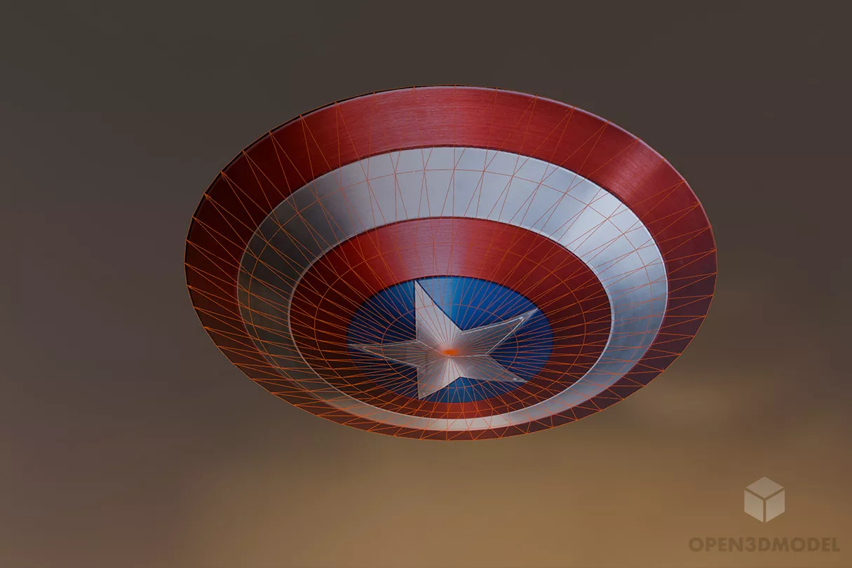 Captain America Shield Weapon 3d model 2