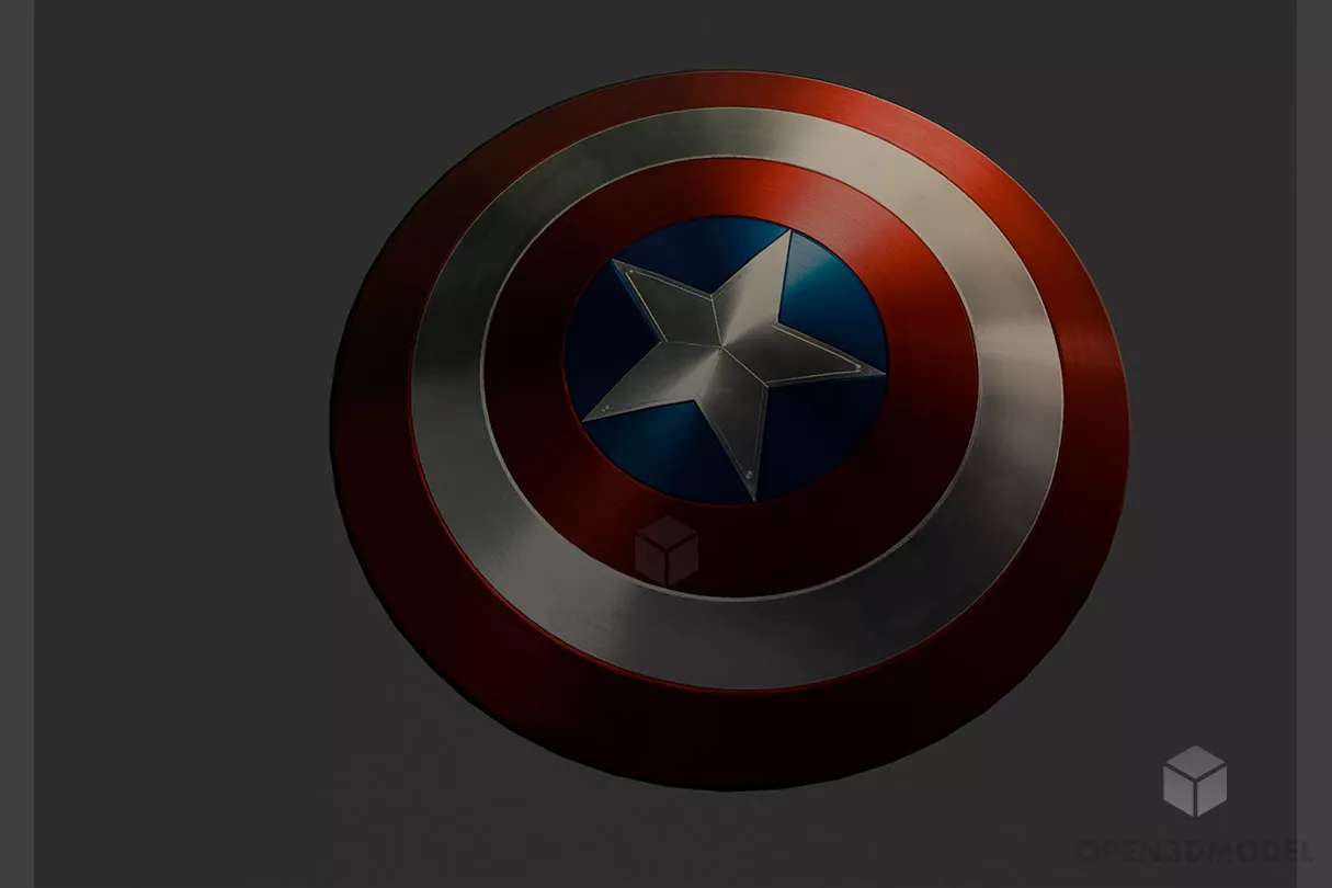 Captain America Shield Weapon Free 3d Model - .Blend, .C4d, .Dae, .Fbx ...