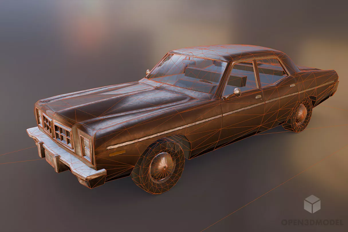 Vintage Sedan Car 1978 Free 3d Model - .Blend, .C4d, .Dae, .Fbx, .Max ...