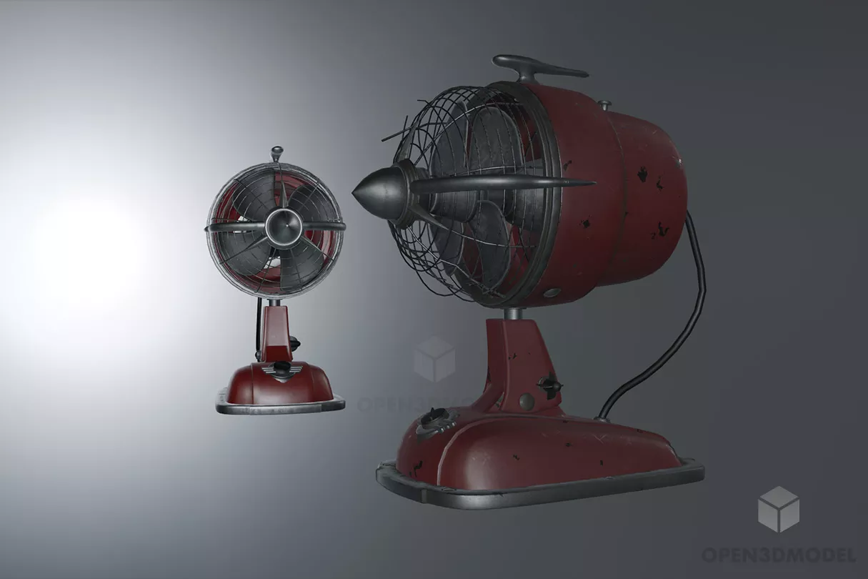 Fan In Rectangular Box 3d model