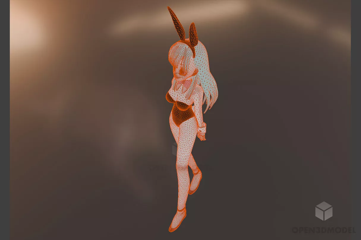 Bulma Cartoon Character 3d model 2