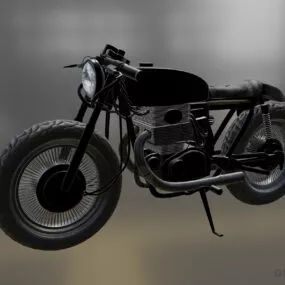 Cafe Racer Motorbike 3d model