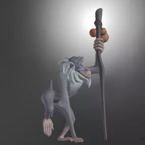 Rafiki Monkey Cartoon Animal 3d model
