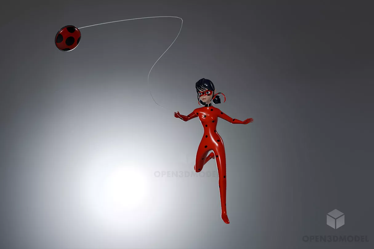 Children Girl Walking Character 3d model