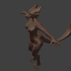 Fox Girl Character 3d model