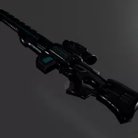 Scifi Rifle Gun 3d model