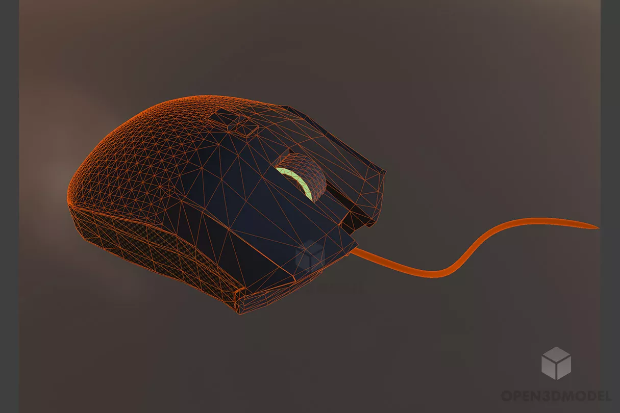 Razer Mouse Black 3d model 2