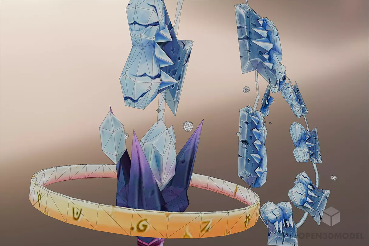 Icestorm Shape Decoration 3d model 2