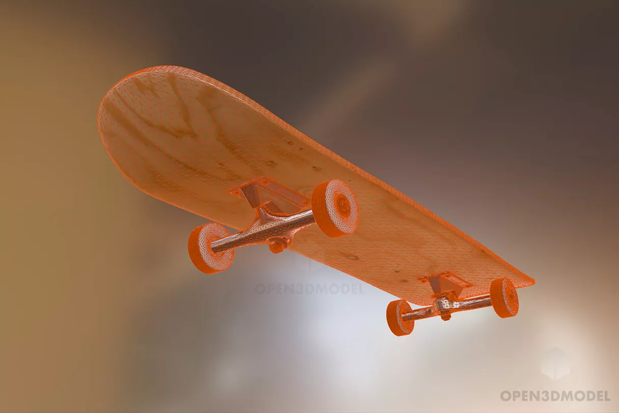 Skateboard High Detailed 3d model 2