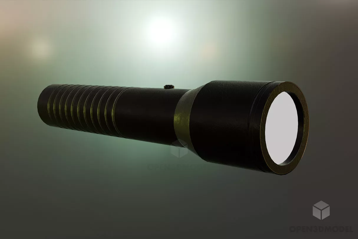 Simple Flashlight Black Case Free 3d Model - .Blend, .C4d, .Dae, .Fbx ...