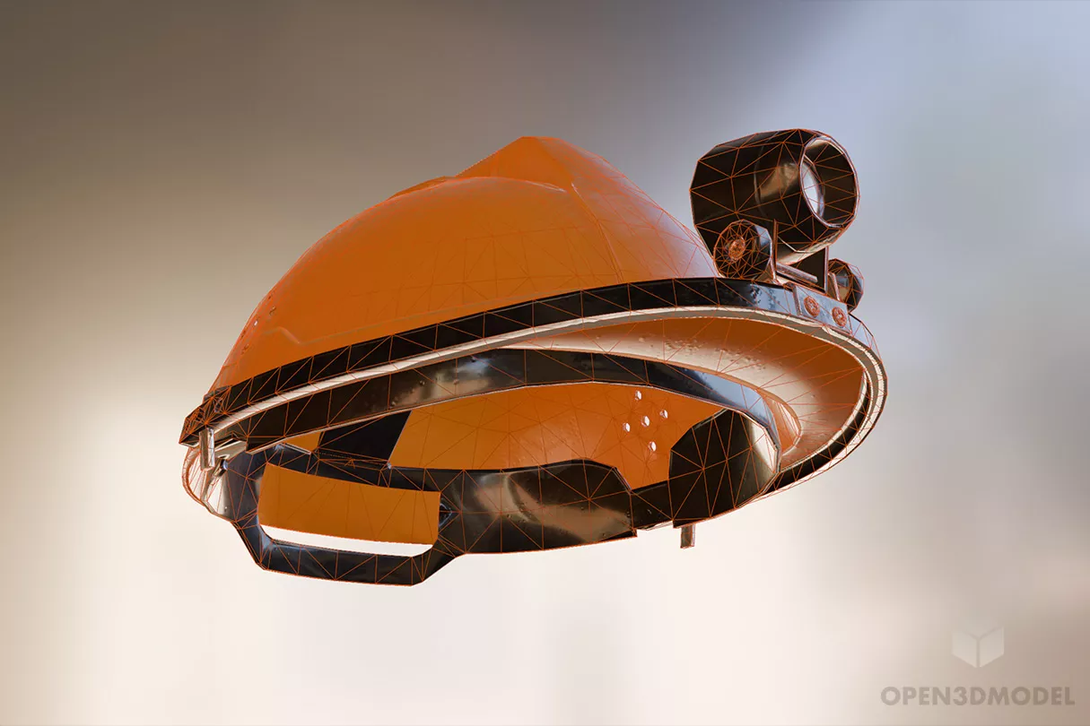 Worker Construction Helmet 3d model 2