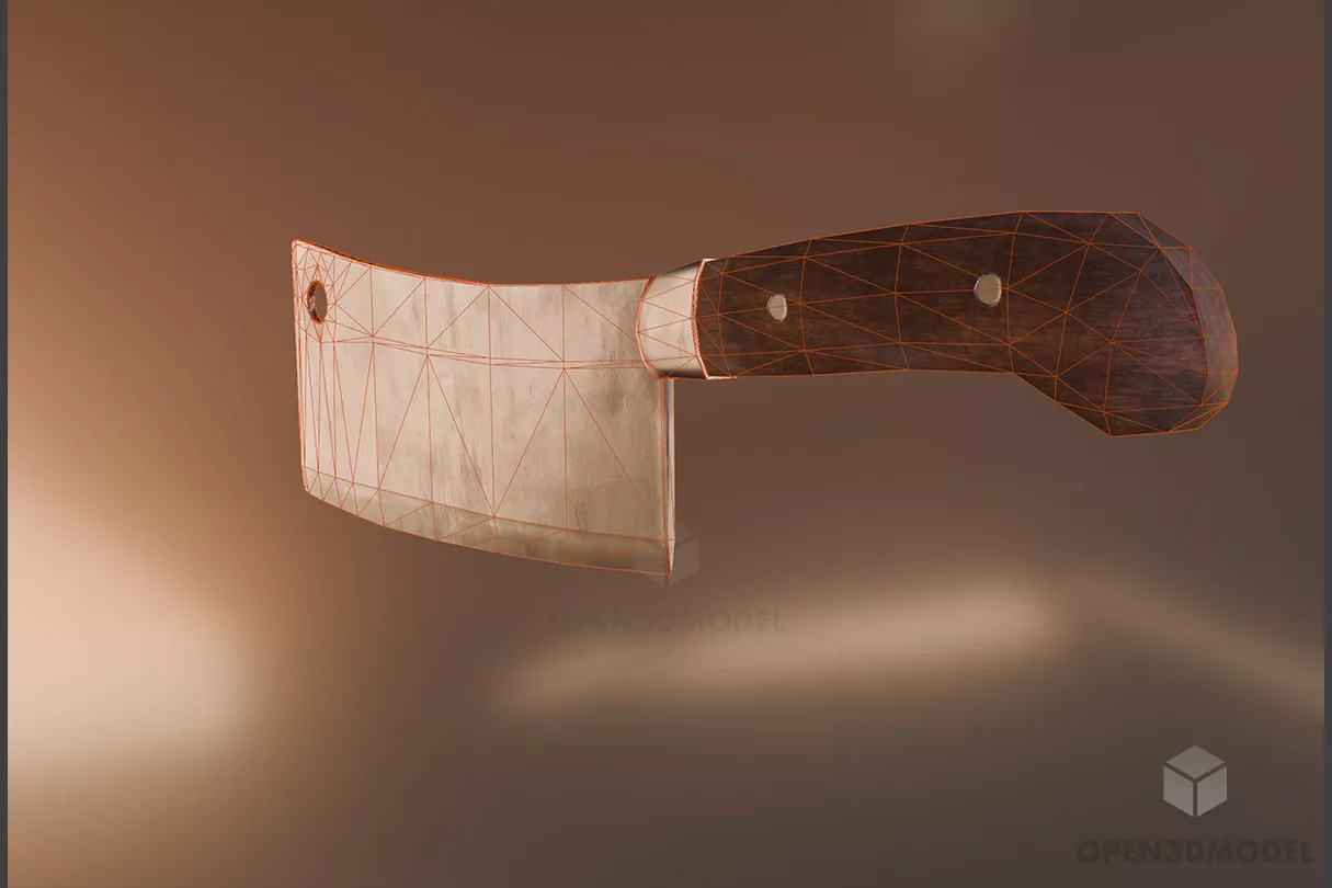 Butcher Knife 3d model 2