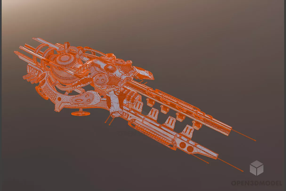 Scifi Ship Free 3d Model - .Fbx, .Obj - Open3dModel