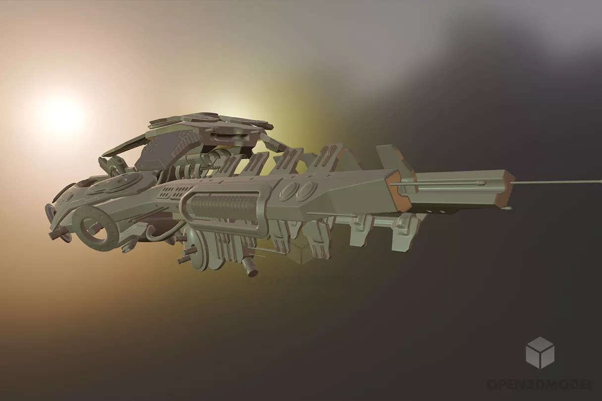 Scifi Ship Free 3d Model - .Fbx, .Obj - Open3dModel