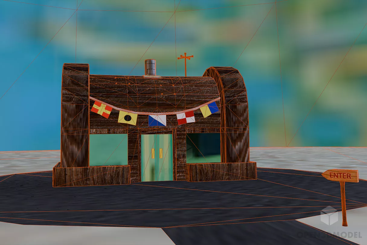Spongebob House 3d model 2