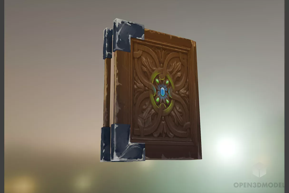 Old Lether Book, Cartoon Book Free 3d Model - .Blend, .C4d, .Dae, .Fbx ...