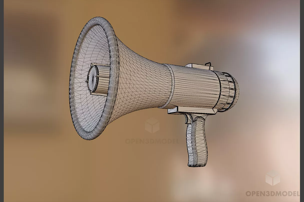 Megaphone 3d model 2