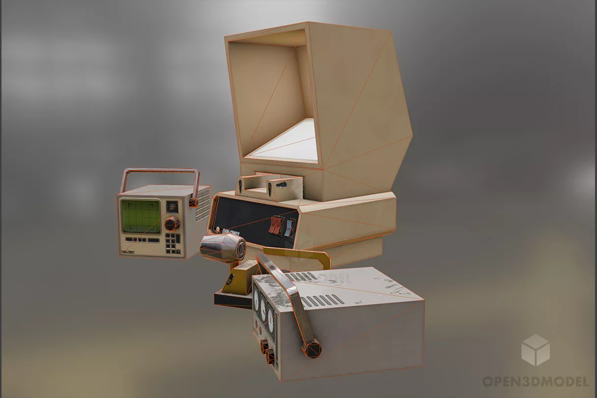 Vintage Computer Lab 3d model 2
