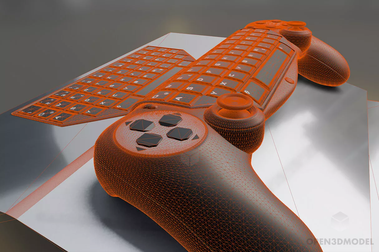 Scifi Gamepad Keyboard Free 3d Model - .C4d, .Dae, .Fbx, .Obj - Open3dModel