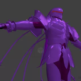 Berserker Cartoon Character 3d model