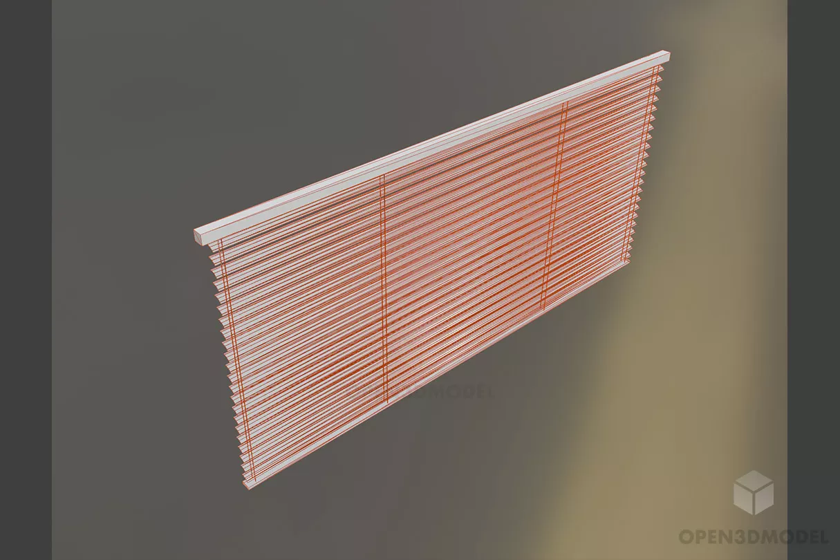 Simple Window Blind Free 3d Model - .Blend, .C4d, .Dae, .Fbx, .Max ...