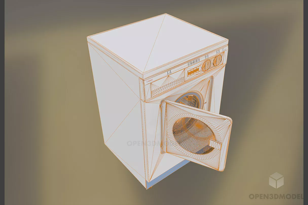 Bosh Washing Machine 3d model 2