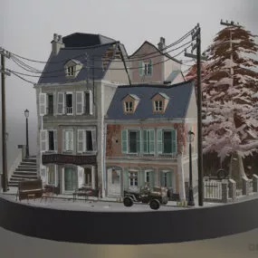 European Vintage House Building 3d model