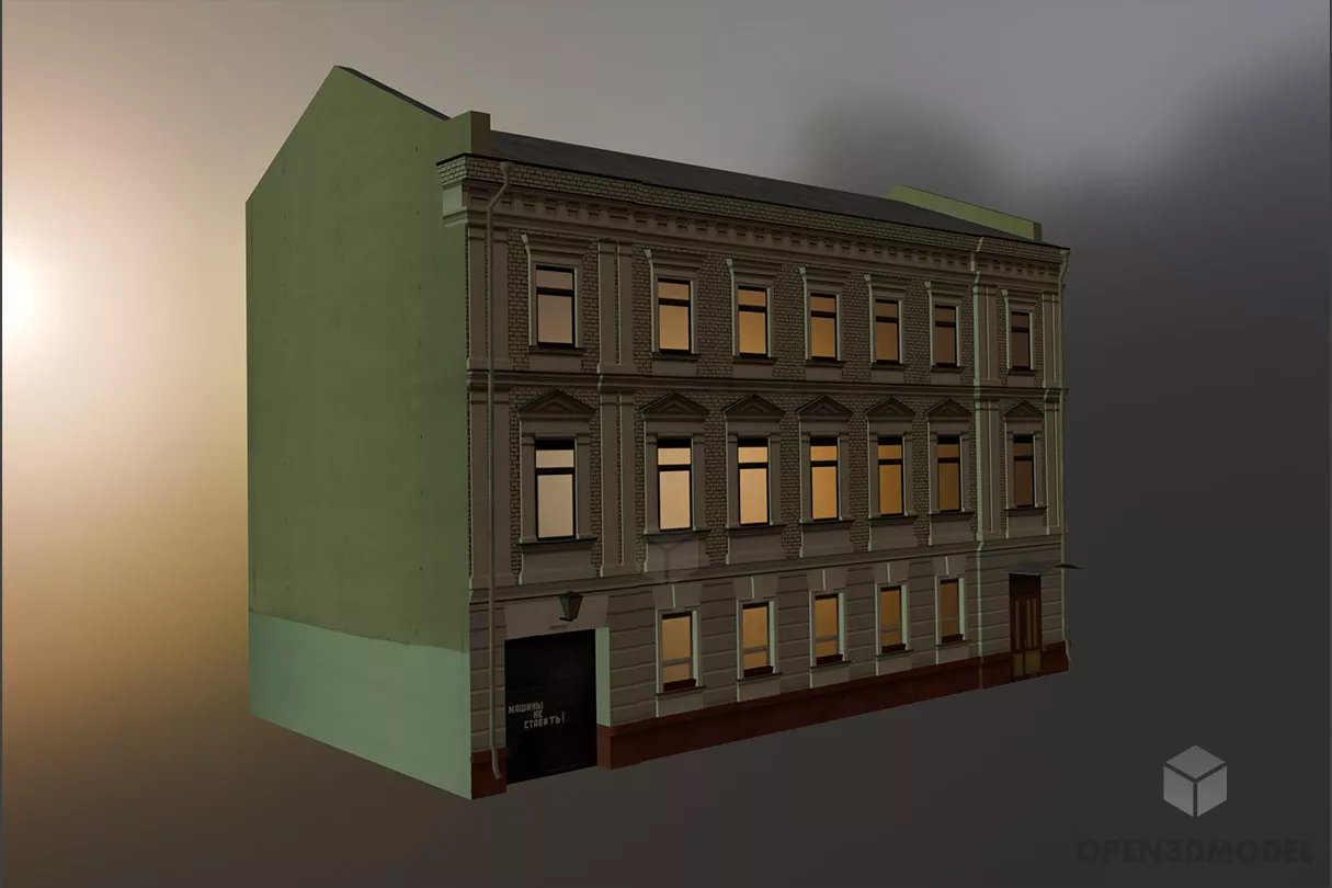 Moscow Apartment Building Free 3d Model - .Blend, .C4d, .Dae, .Fbx ...