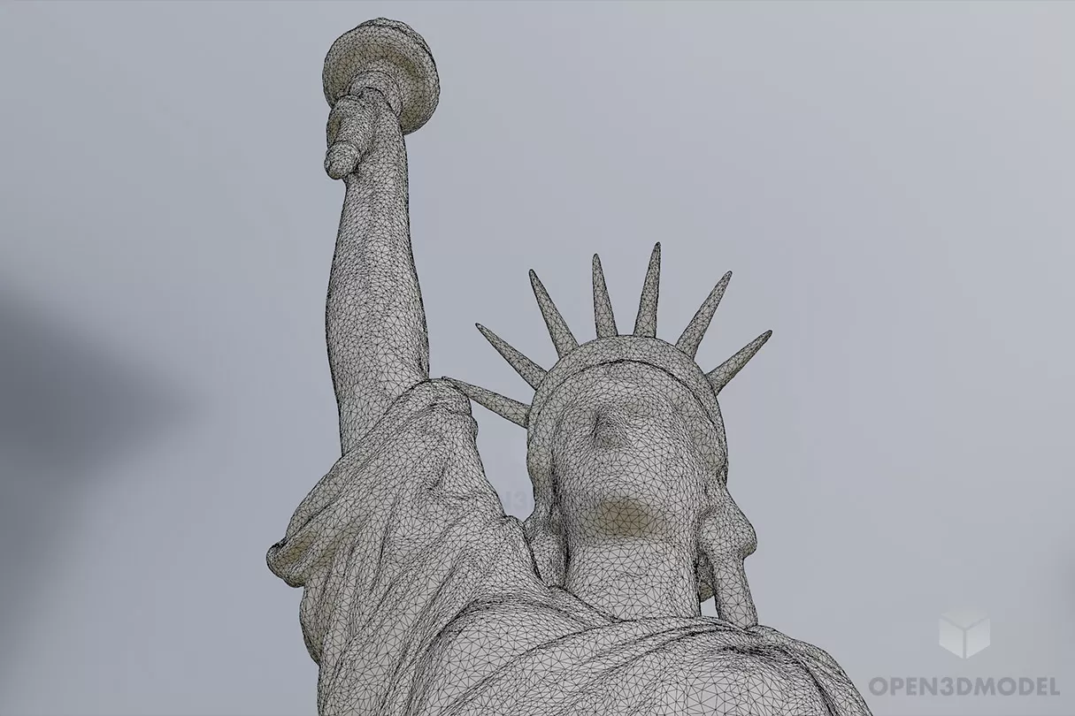Statue Of Liberty Figurine 3d model 2