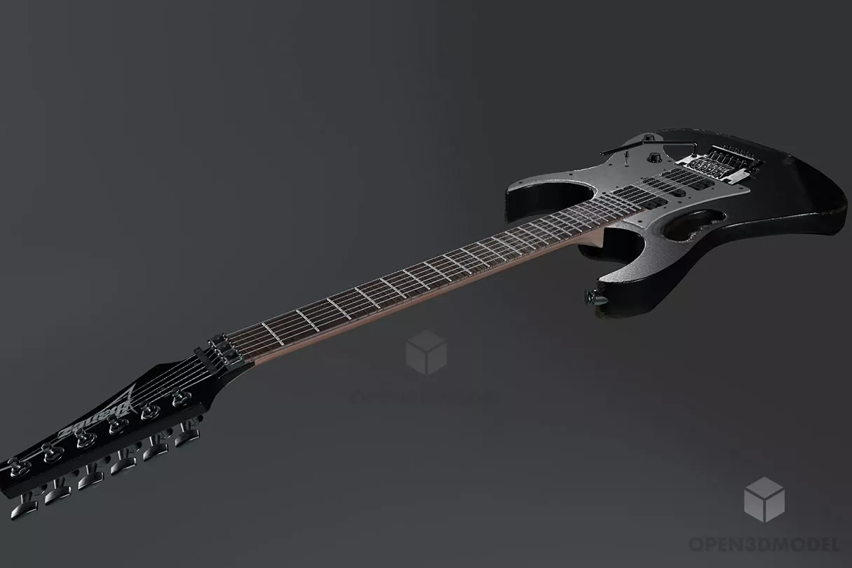 Guitar Classic Old Wood Surface 3d model