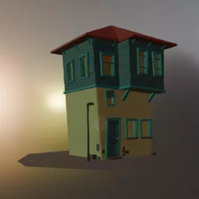 Cartoon Watch House 3d model