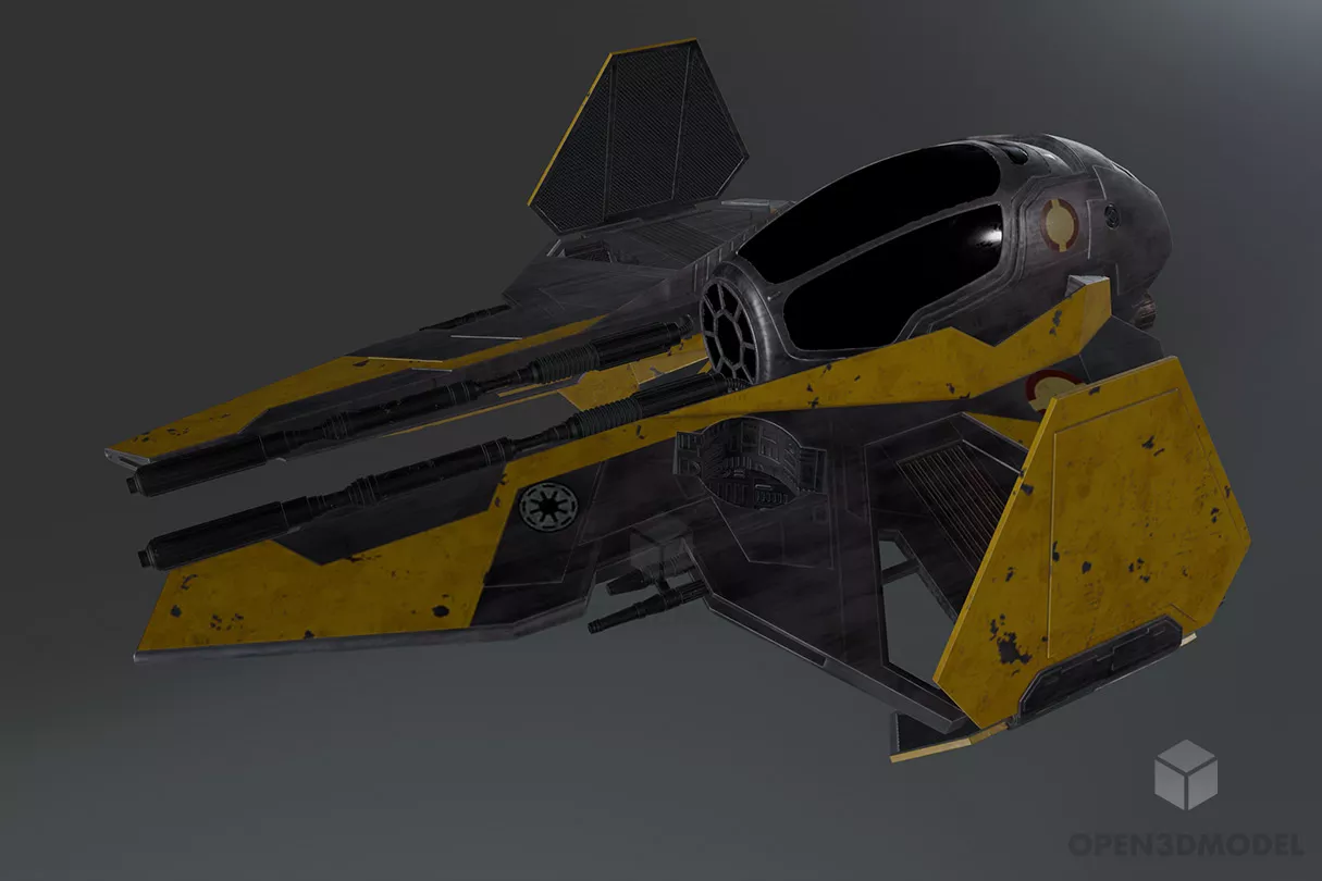 Jedi Star Futuristic Spaceship Free 3d Model - .Fbx, .Max - Open3dModel